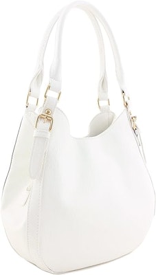 Light-weight 3 Compartment Faux Leather Medium Hobo Bag