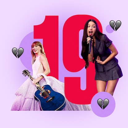 Taylor Swift and Olivia Rodrigo singing their songs about 19-year-old relationships